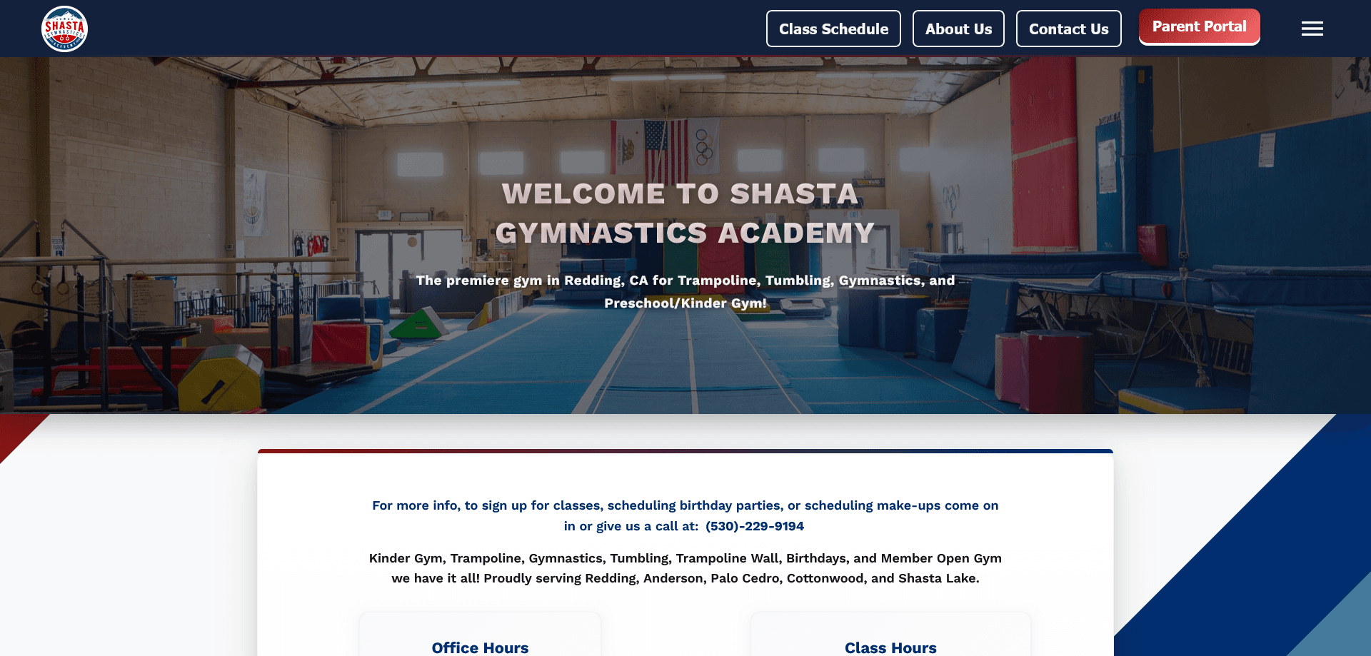 Shasta Gymnastics Homepage